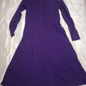 Woman Within long sleeves purple dress size18/20 L rayon